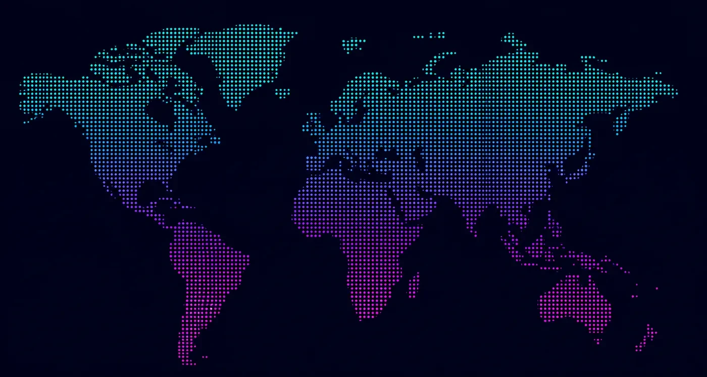 World map highlighting our global reach